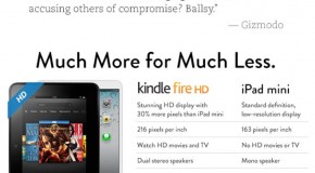 Amazon burns iPad on front page :)