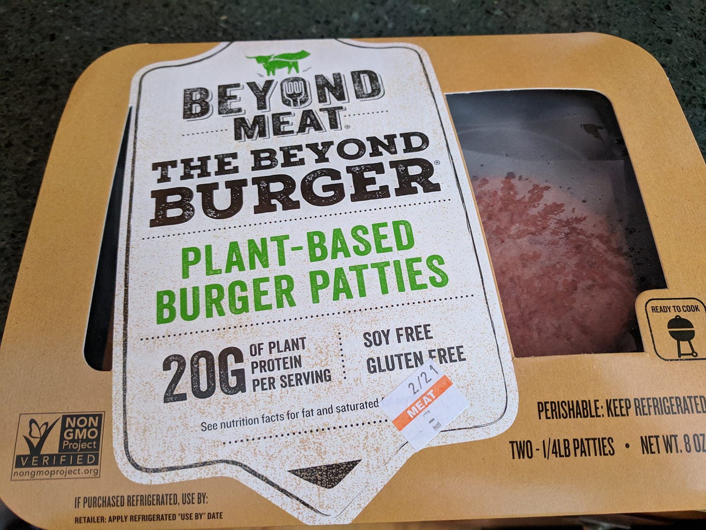Beyond Meat Burger Plant Based Patties, 8 oz (Pack of 8)